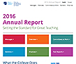 Screenshot of the 2016 Annual Report page for the Ontario College of Teachers